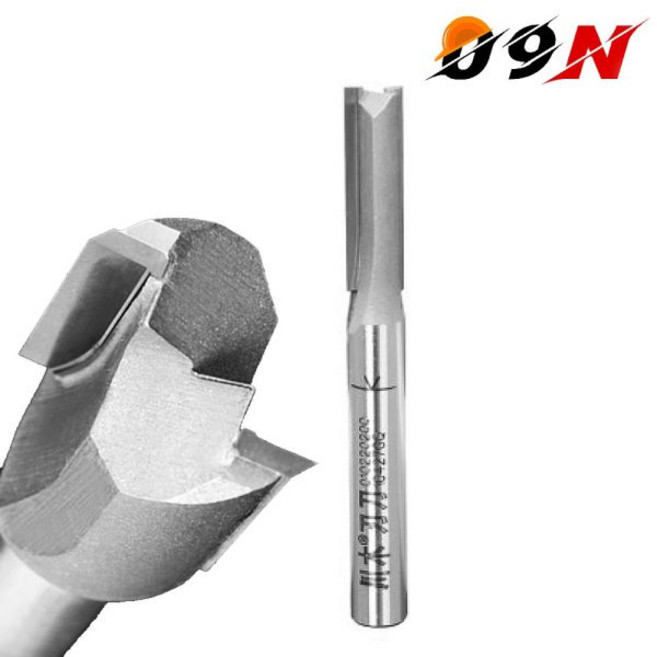 공구엔 6.35mm 생크 트리머비트 트리머날 1/4 가와키 평비트 10mm, 1개