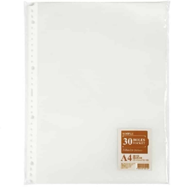 클리어파일 리필내지 30공 20매 문서 정리 속지 파일속지_ 2067423621EA