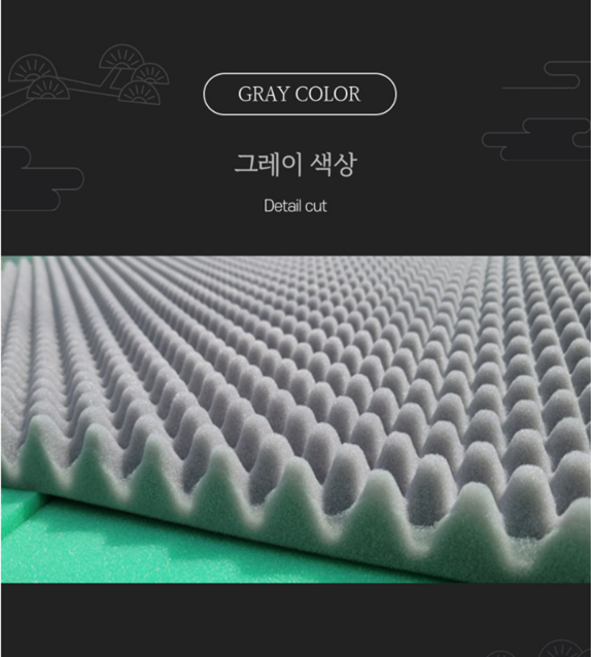 삼인 프로파일 계란판 방음재 50 x 50 x 5 cm, 그레이 50T (비난연/비접착), 4개