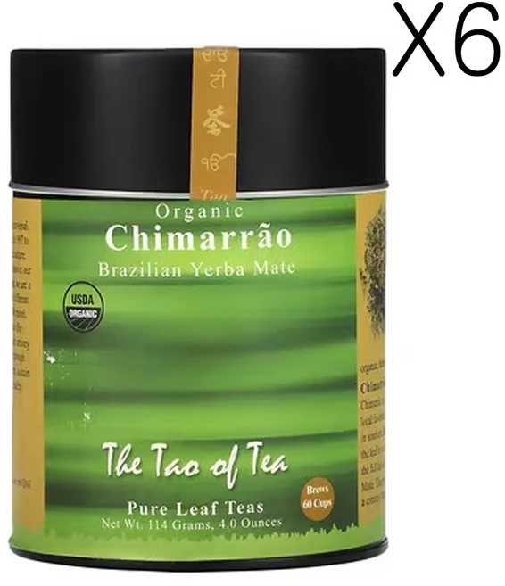 더 타오 오브 티 유기농 시마향 브라질산 예르바 마테 차 (4oz), 60개입, 114g, 6개 - 쿠팡
