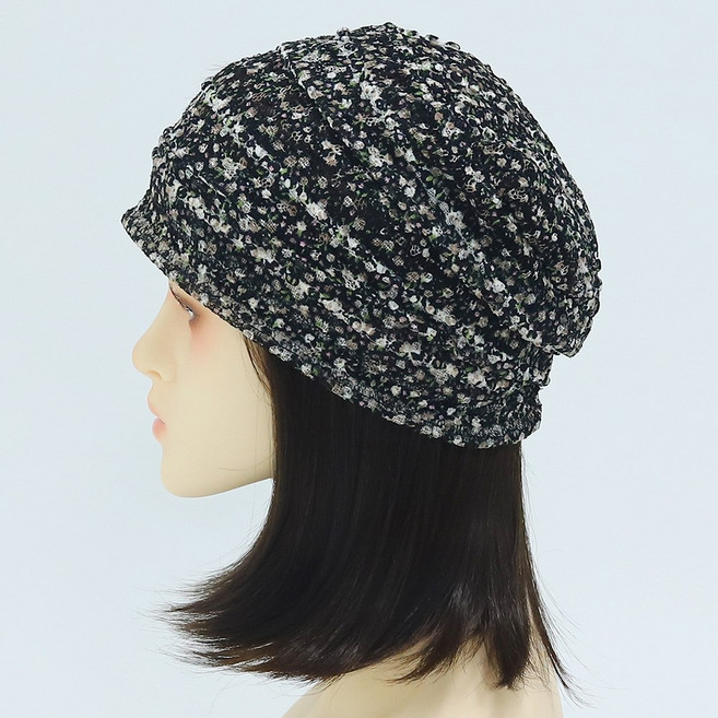 캡조아 국내제작 가볍고 시원한 메쉬 여성 새치커버 항암 위생 요리 두건 터번 비니 중년 모자