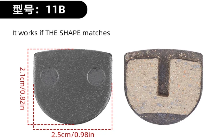 VXM 자전거 유압 디스크 브레이크 패드 MTB 전기 스쿠터 수지 반금속 내마모성 사이클링 부품, 1개