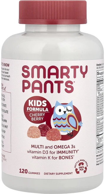 SmartyPants Kids Formula 체리 베리 구미젤리 120개, SmartyPantsKidsFormula체리, 1개, 120정 - 쿠팡