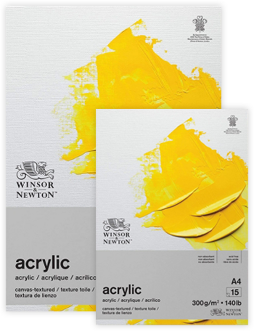 윈저앤뉴튼 아크릴패드 아크릴용 스케치북 300g A4 A3 15매
