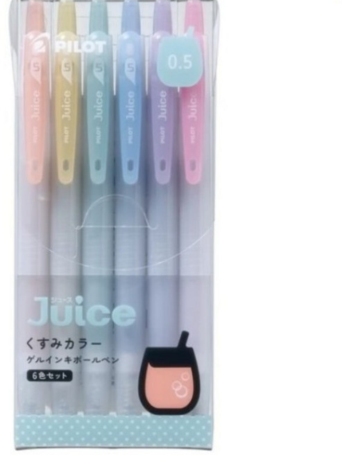 파일로트 쥬스 0.5mm 6색 세트 다이어리꾸미기 감성필기, 1개, 쿠스미