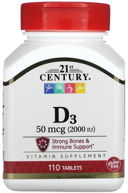 21st Century 비타민D3 50mcg(2 000IU) 110정 Century (21st 센트리), 21st Century, 비타민D3, 50mcg(2,0, 1개 - 쿠팡