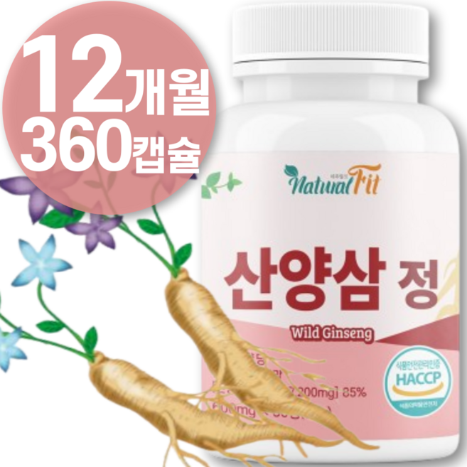 식약청HACCP인증 산양삼 정 산양삼 복합 추출 분말 컷 진세노이드 다이 가루 국산 삼백초 뿌리 추출물 배양근 어트 종삼 진액 환 알약 영양제 100% HACCP인증, 6통, 60정