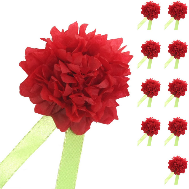 카네이션만들기 어버이날 스승의날 만들기세트, 빨강-소(10P)