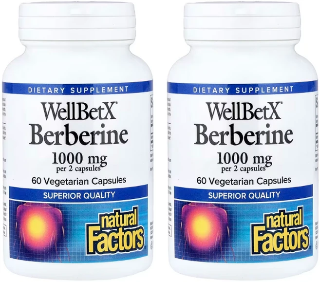 네추럴팩터스 웰벳X 베르베린 1000mg 베지테리안 캡슐, 2개, 60정 - 쿠팡