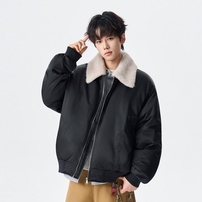 冬季抗寒保暖休閒百搭白鴨絨羽絨服