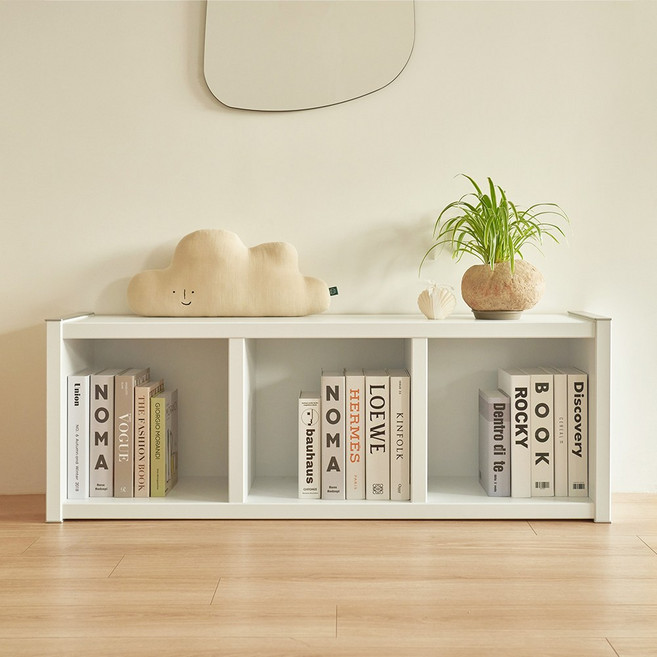 포더홈 체크 1단 1200 책장 (4 colors), 화이트 그레이