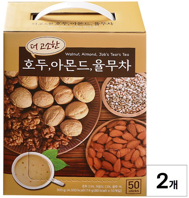 7979 희창 더 고소한 호두 아몬드 율무차 50T x 2개, 18g, 50개입
