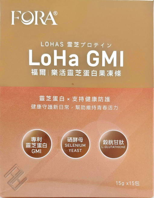 FORA AGELESS NMN 青春能量凍條，補充營養，調節生理機能，能量代謝支持, 15g, 30個, 樂活靈芝蛋白果凍條(水蜜桃)
