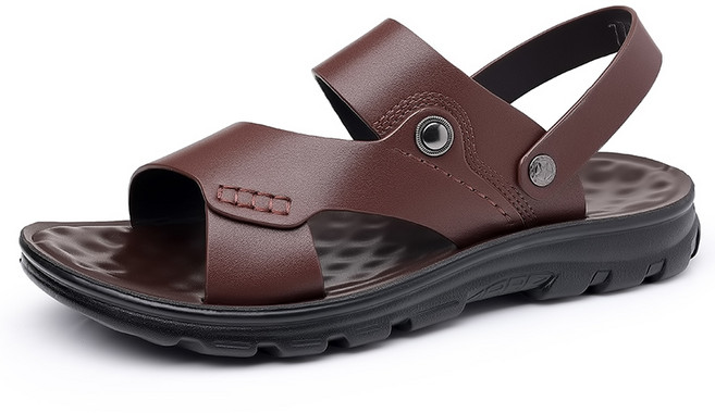 테크비 남성 가벼운 미끄럼방지 벨크로 투웨이 샌들