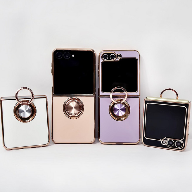 뉴욕마켓 z플립7 자석 마그네틱 골드링 핑거 거치대 휴대폰 케이스