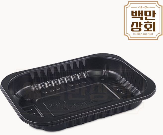 백만상회 [EL] 일회용 실링용기 19153 (흑색), 1개, 900개입