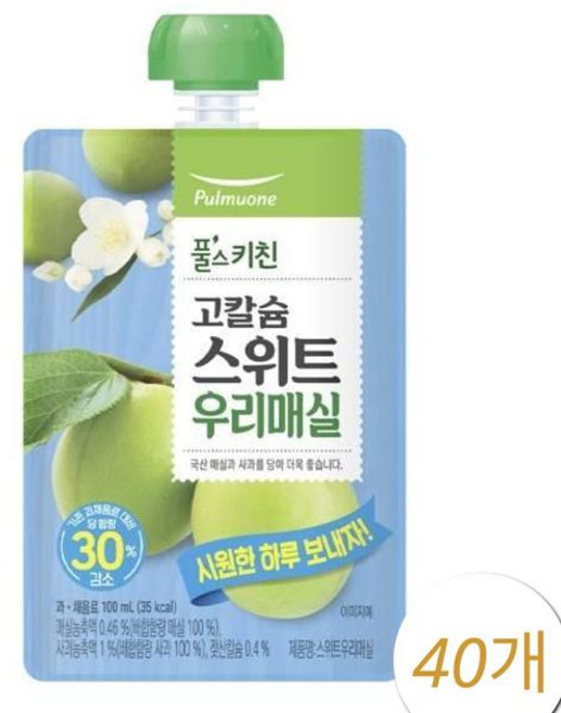 풀스키친 고칼슘 스위트 우리매실, 40개, 100ml