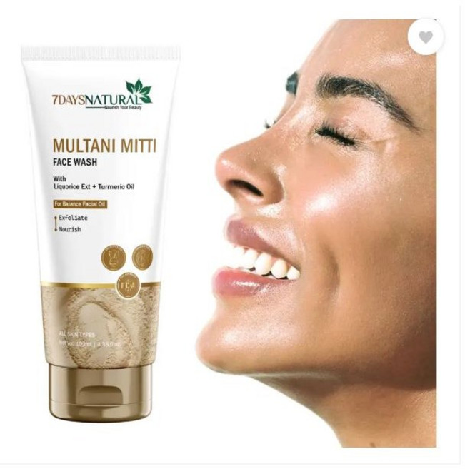 7 Days multani mitti Vitamin C Foaming No Parabens Sulphate Face Wash, 1개, 100ml