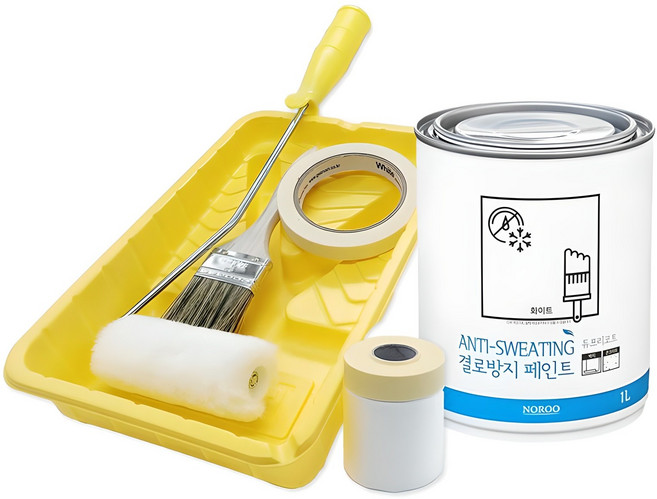 노루페인트 수성 기본형 결로방지용 페인트 1L 풀세트, 화이트, 1개