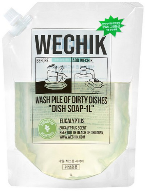 맨손 설거지 과일채소 세척가능 위칙 멀티플 주방세제 본품 1개 181604, [리필] 1L181604, 1