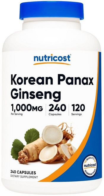 뉴트리코스트 코리안 레드 진셍 1000mg 캡슐 글루텐 프리, 240정, 1개