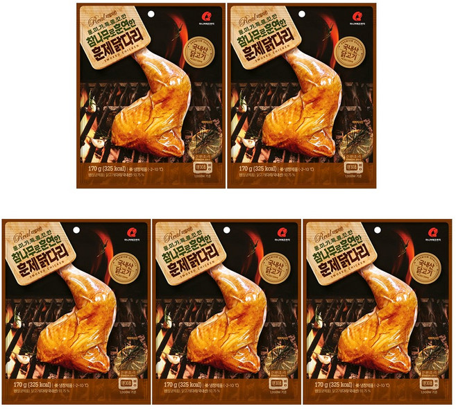 마니커 참나무로 훈연한 훈제 닭다리, 170g, 5개