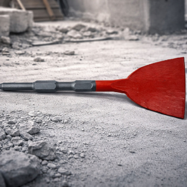 알덴 함마드릴 평형 다가네 다용도 파쇄 작업용 콘크리트 타일 철거 치즐 280x100mm, 1개