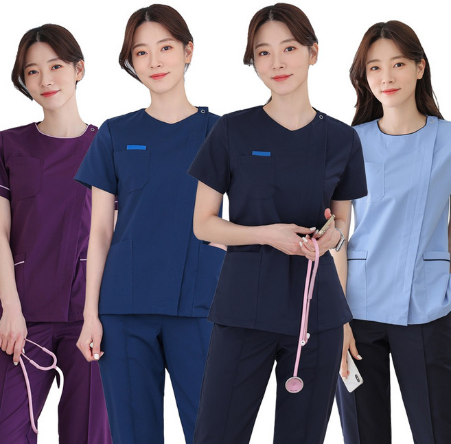 이재 - (얇고 가벼운 흡한속건 기능성 원단) 병원복 병원유니폼 간호복 간호사복 수술복 물리치료사복 요양보호사복