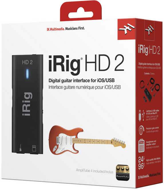 IK Multimedia iRig HD 2 기타/베이스 인터페이스 (AmpliTube 5 SE 포함)