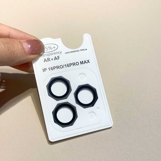 iPhone, 1個, 高端定位八角鷹眼撬棍鏡頭貼-黑色,17Air一顆裝