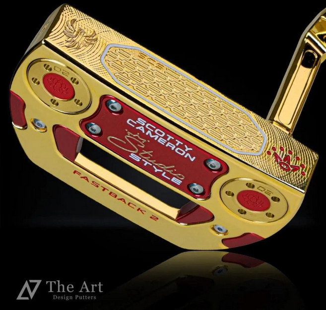 스코티카메론 커스텀퍼터 2026 스튜디오 스타일 패스트백2 Phoenix M 골드피니시 샤인레드, 3.5도