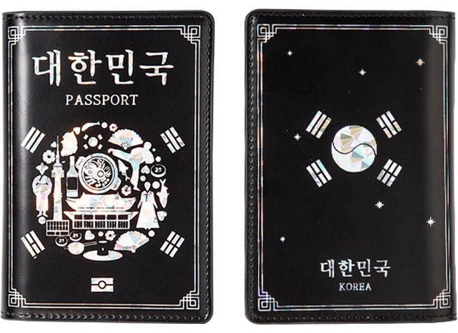 쬬린 자개 디자인 RFID 차단 여권 케이스