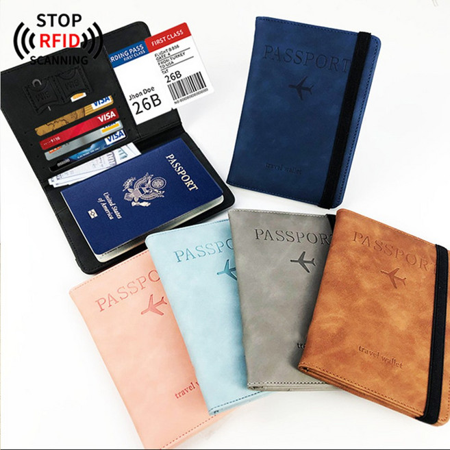 FOOI 여권케이스 RFID 차단 여행 여권지갑 카드수납 해킹방지 여권커버