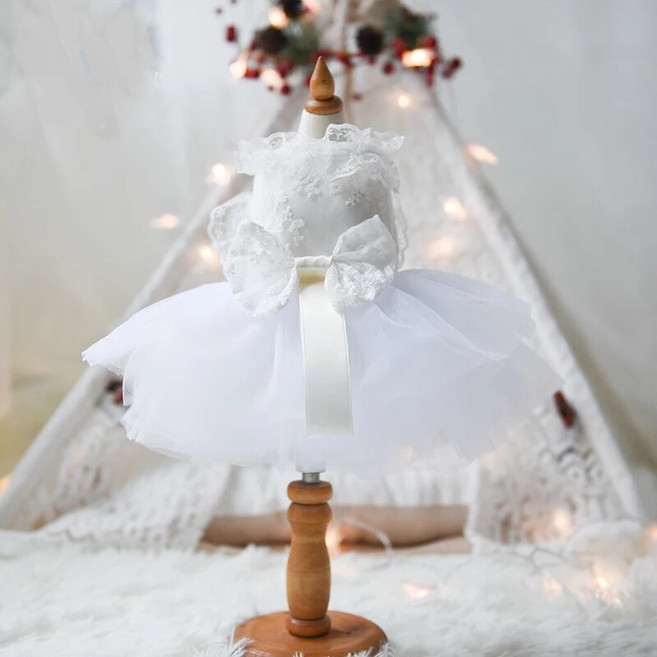 도그월드 강아지 고양이 웨딩드레스 촬영용 의상, 1개