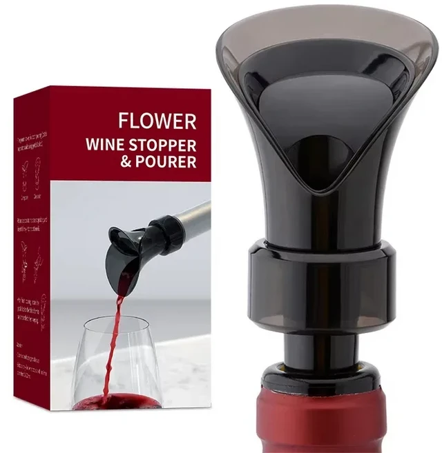 프리미엄 푸어러 에어레이팅 와인병 스파우트 - 매번 완벽한 달성 스토퍼 바 액세서리, 01 WP003