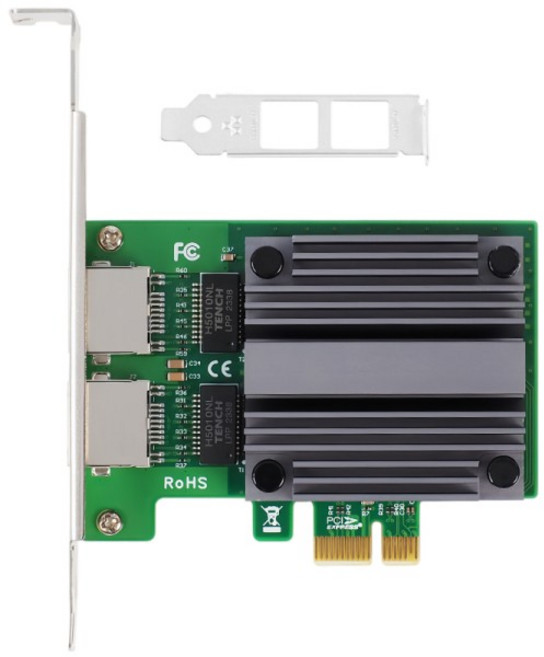 데스크탑용 기가비트 이더넷 듀얼 포트 네트워크 카드 2500Mbps Pcie to RJ45 인텔 I226 2.5G 100 1000, 한개옵션0, 1개