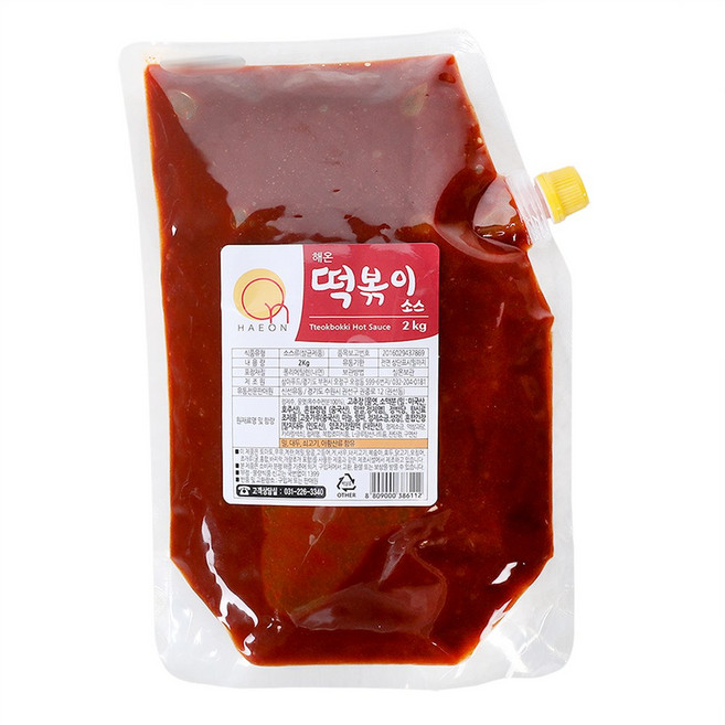 케이푸드_해온 떡볶이소스 2kg, 1개