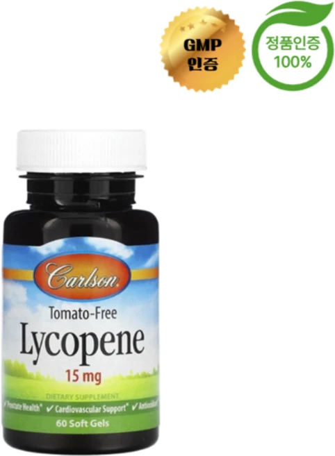 칼슨 토마토 무함유 라이코펜 15mg 소프트젤 60정, 1개, 60회분 - 쿠팡