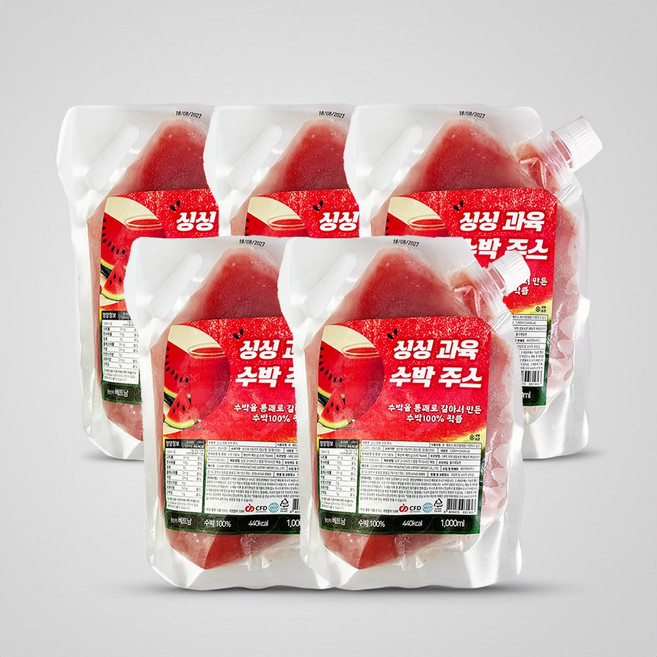 싱싱 과육 수박주스 (냉동), 5개, 1kg