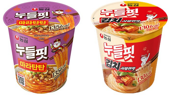 농심 누들핏 마라탄탄4컵＋김치사발면4컵/저칼로리/무배