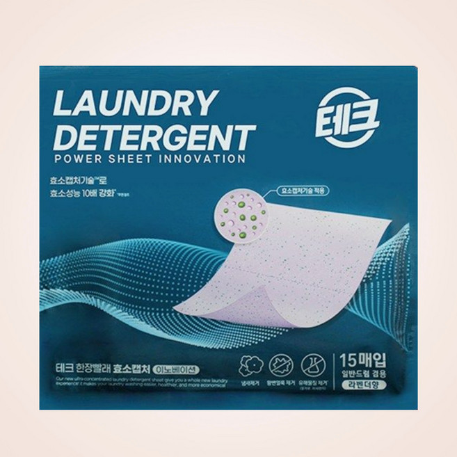 테크 한장빨래 시즌6 효소캡쳐 듀얼파워, 15개입, 2세트