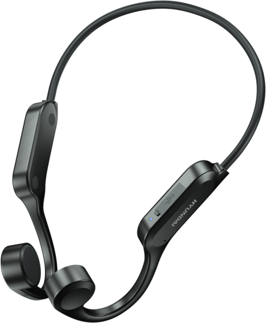 HYUNDAI 현대 무선 블루투스 골전도 이어폰 HY-B06, 블랙