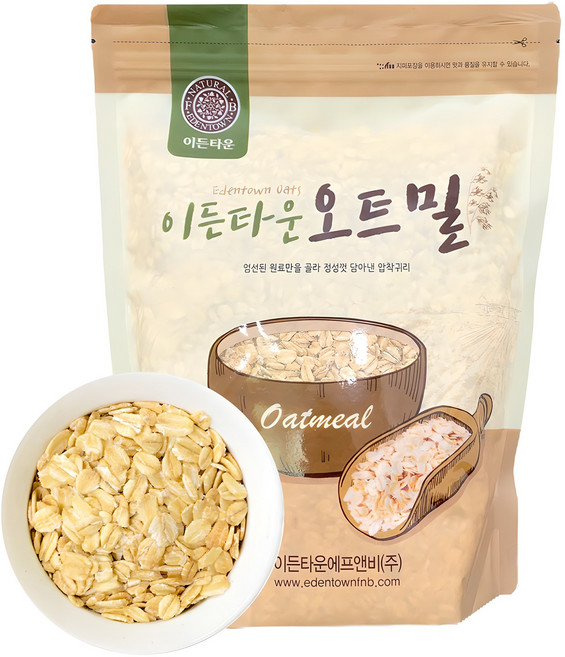 이든타운 오트밀 압착귀리, 1kg, 1개