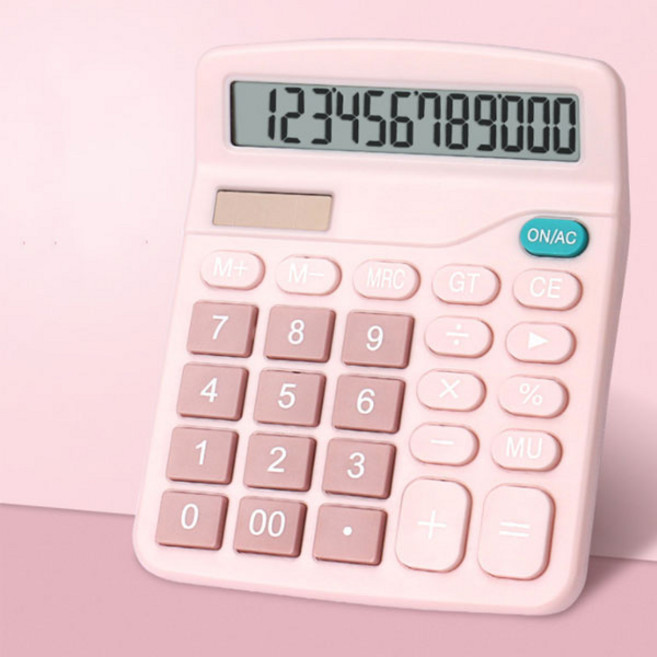 [마오르]전자계산기 공학용계산기 태양광 사무용계산기, 태양광 계산기837B 핑크