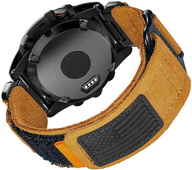 나일론 스포츠 시계 밴드 Garmin Instinct 3 50mm/Fenix 8 51mm/Fenix 7X/7X Pro/6X/6X Pro/5X/5X Plus Tactix 7, 26MM / Middle (7.2'' to 8.2''), 브라운/2