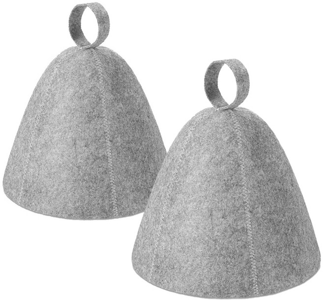 사우나 캡 스팀 모자 일본 스파햇, 2개, 그레이