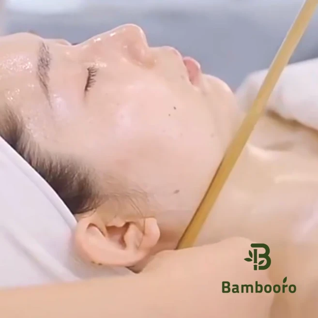 뱀부 마사지스틱 뱀부테라피 대나무 얼굴 목 마사지 봉 30cm, 브라운, 1개 - 쿠팡