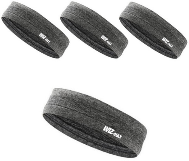 위즈모아 라이트 쿨 스포츠 헤어밴드 4P, 차콜, 4개