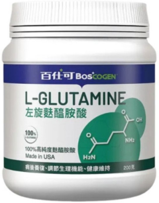 百仕可 BOSCOGEN 左旋麩醯胺酸 罐裝, 200g, 1個