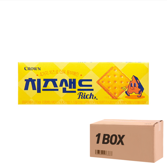크라운 치즈샌드 리치 45g x24 (1박스), 24개